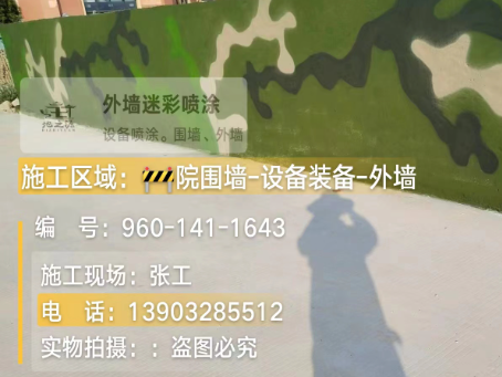 沧州 迷彩漆喷涂价格（按平方米计费）